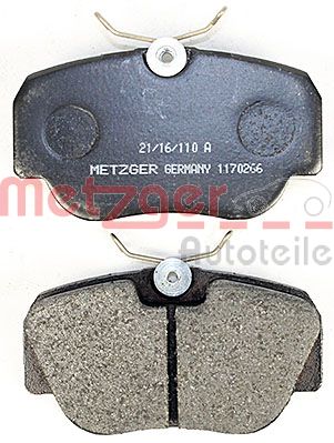 METZGER 1170266 Bremsbelagsatz, Scheibenbremse